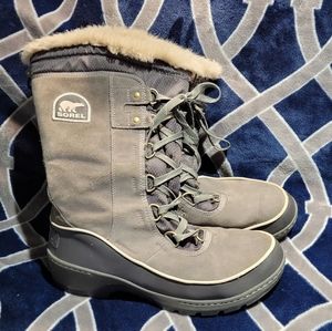 Sorel - Women's Waterproof Winter Boots in Grey - US Size 10